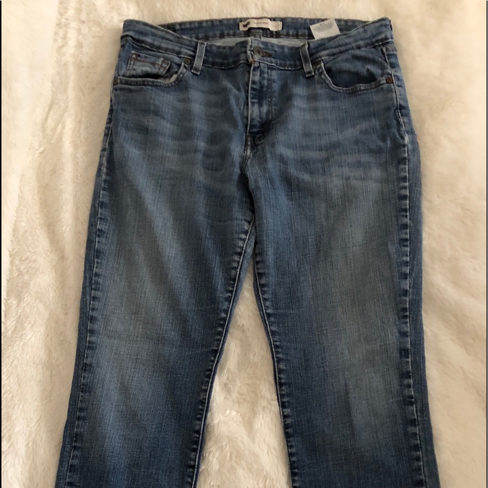 Levi’s mid-rise skinny jeans, medium wash